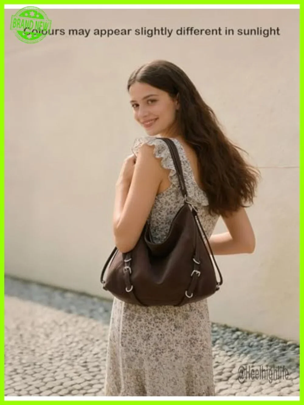 3-Way Convertible Faux Leather Hobo Bag, Shoulder Backpack Tote